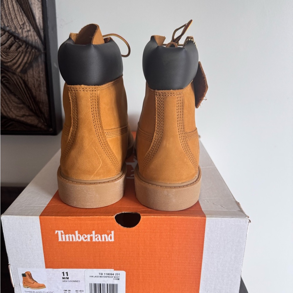 Timberland Men’s Wheat Classic 6-Inch Lace-Up Waterproof Work Boots - Picture 6 of 8